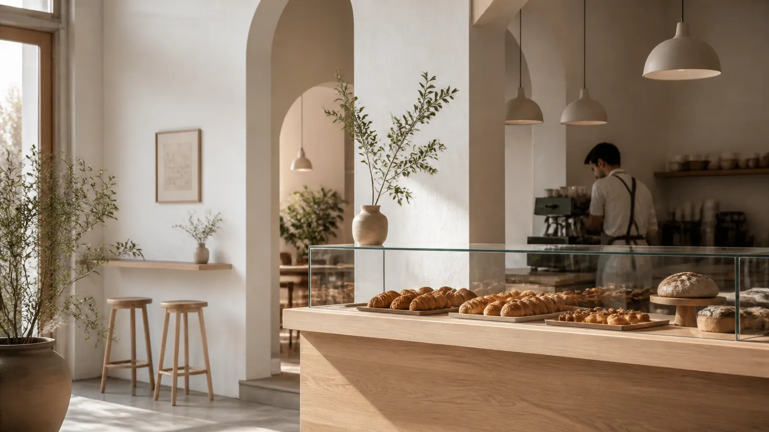 Light, airy local cafe and bakery